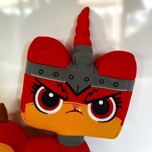 Red Angry Kitty Plush 12.5" The Lego Movie 2 Red Yellow Cat 2018 Manhattan Toy - Picture 2 of 16